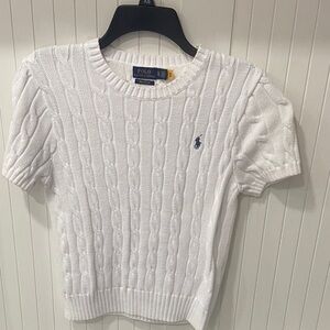 Ralph Lauren Ivory Cable Knit Top